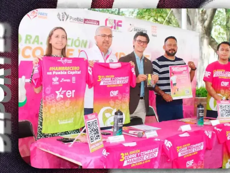Presentan medalla y playera oficial de la tercera edición de la carrera “Corre y Comparte, hambre cero”