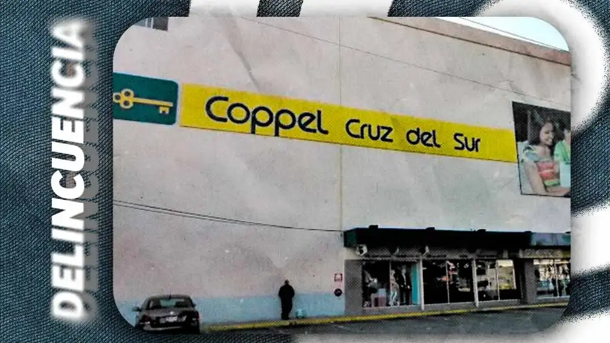 Roban celulares de Coppel Cruz del Sur; guardias de la plaza y ministeriales detienen a ladrón