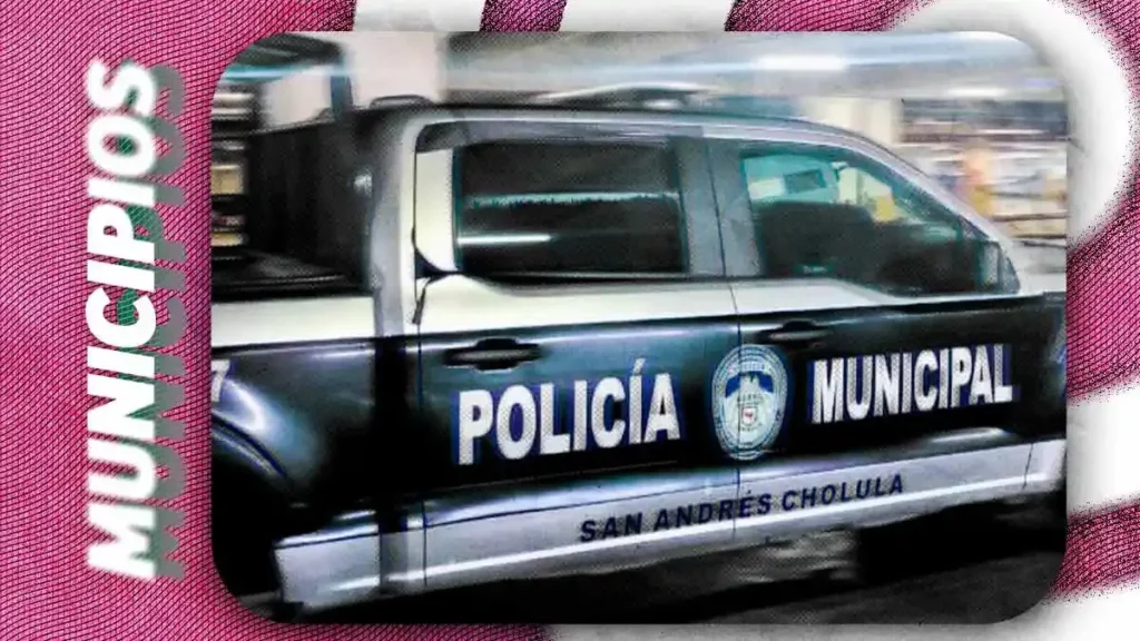 Volcadura de unidad de la Policía Procesal deja cuatro detenidos con lesiones en San Andrés Cholula, Puebla 