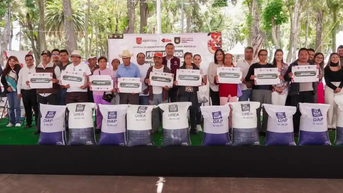 Roberto Solís arranca segundo año del programa “Fertilizando el Campo de Huejotzingo”; beneficiará a más de 2 mil productores