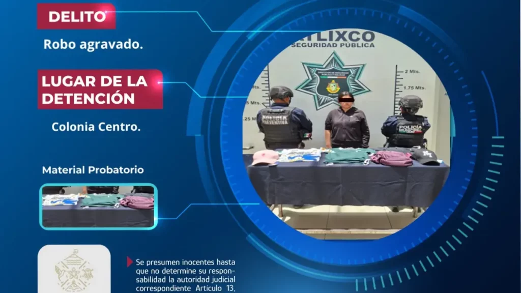 Policía de Atlixco atiende oportunamente reporte de robo en comercio