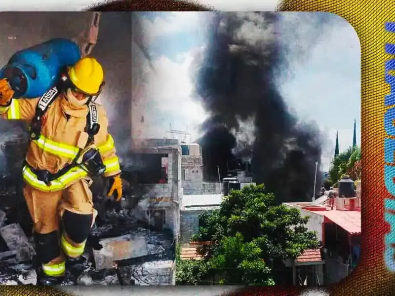 Explosión por fuga de gas deja tres heridos graves en Geovillas del Sur, Puebla