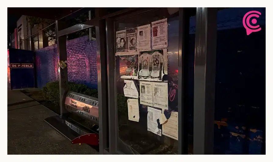 Vandalizan paraderos del Paseo de Campeones en la Calzada Zaragoza previo a inauguración en Puebla