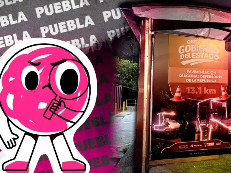 Vandalizan paraderos del Paseo de Campeones en la Calzada Zaragoza previo a inauguración en Puebla