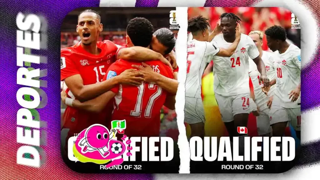 Suiza y Canadá avanzan a dieciseisavos del Mundial 2026; Bosnia espera como tercero