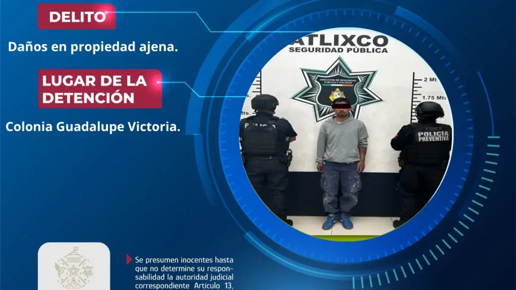 Asegura Policía Municipal a persona por quebrantamiento de sellos