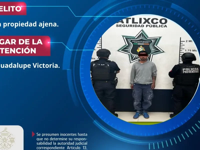 Asegura Policía Municipal a persona por quebrantamiento de sellos