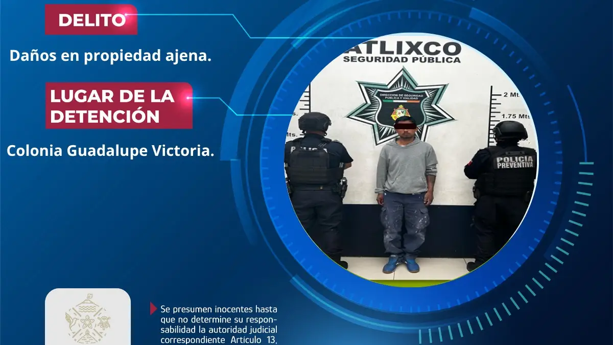Asegura Policía Municipal a persona por quebrantamiento de sellos