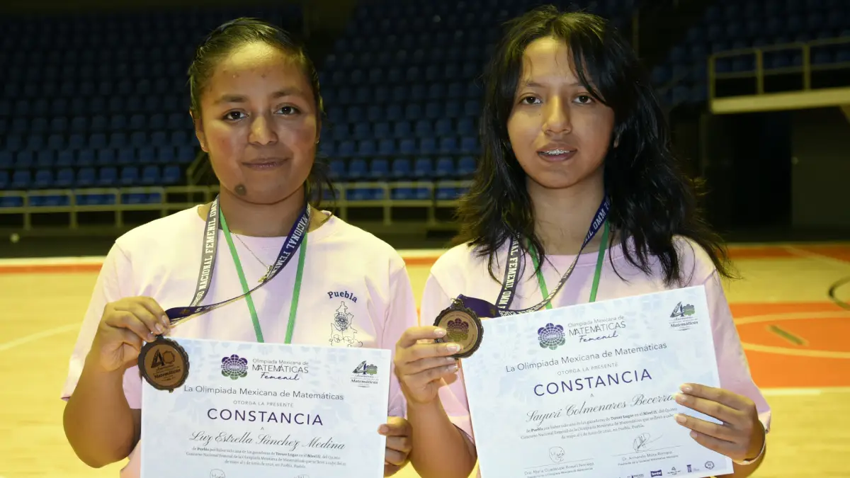 Gana BUAP bronce en Quinto Concurso Nacional Femenil de la Olimpiada Mexicana de Matemáticas