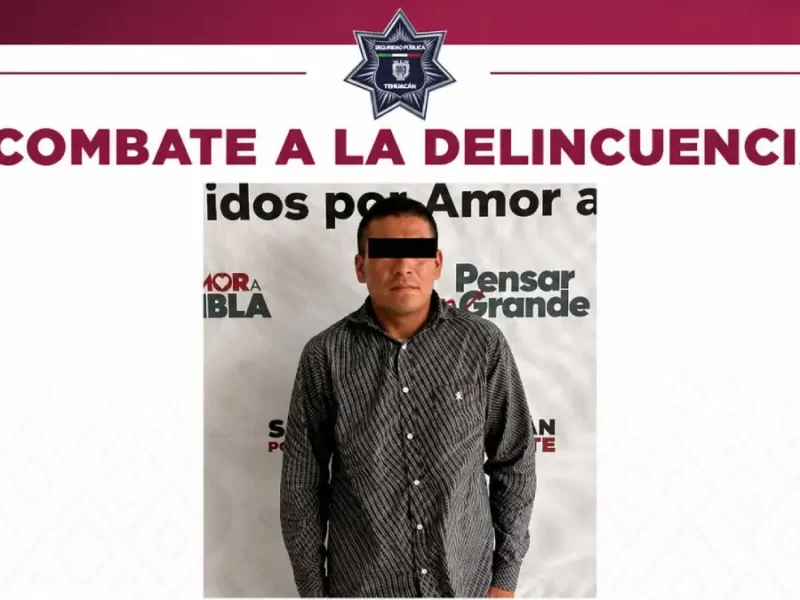 Policía Municipal asegura droga y detiene a una persona en el Centro de Tehuacán