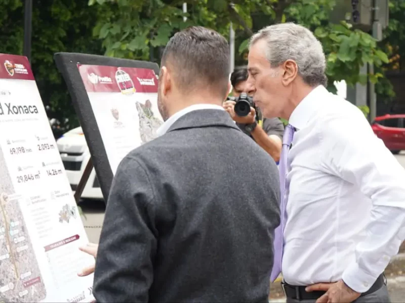 Supervisa Pepe Chedraui avances del Tren Capitalino de Pavimentación en bulevar Xonaca