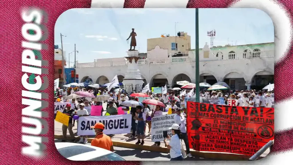 Pobladores de Acatlán de Osorio se manifestaron para exigir que se acelere la revocación contra Guadalupe Bárcenas