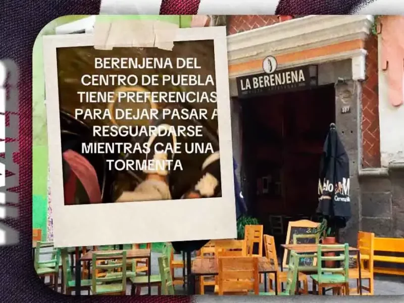 Acusan a La Berenjena Puebla de negar acceso a ciudadanos durante lluvia histórica; comensales niegan indiferencia