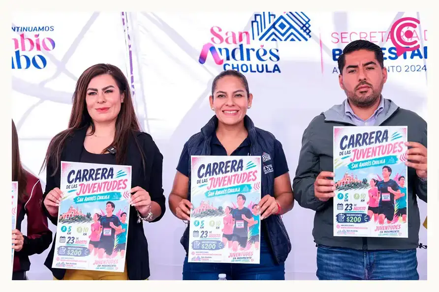 Presentan la carrera “Corre por las Juventudes 2026” en San Andrés Cholula