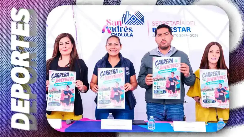 Presentan la carrera “Corre por las Juventudes 2026” en San Andrés Cholula