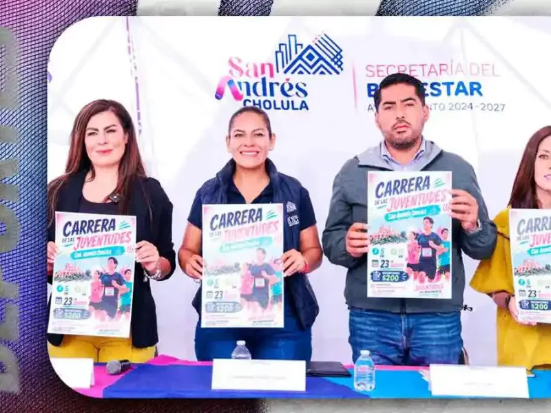 Presentan la carrera “Corre por las Juventudes 2026” en San Andrés Cholula