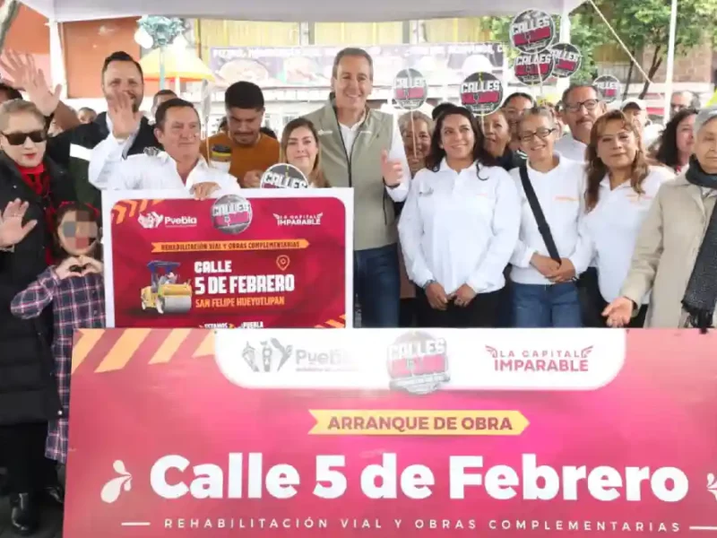 Arranca Pepe Chedraui trabajos de rehabilitación vial en la Junta Auxiliar de San Felipe Hueyotlipan 