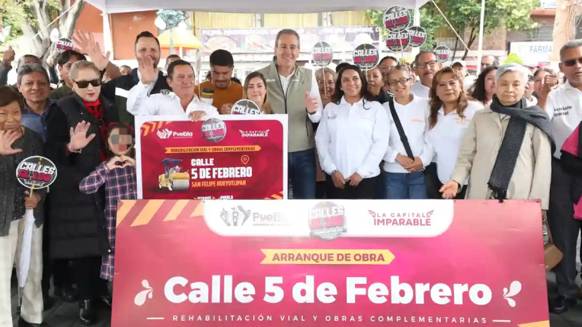 Arranca Pepe Chedraui trabajos de rehabilitación vial en la Junta Auxiliar de San Felipe Hueyotlipan