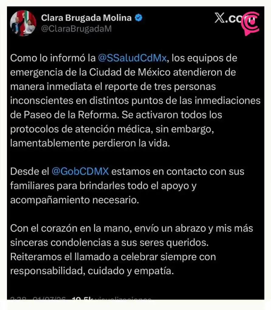 Festejos mundialistas dejan tres muertos por asfixia en Paseo de la Reforma tras partido México-Ecuador