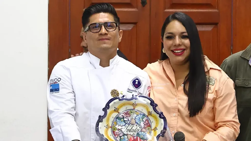 Tonantzin Fernández reconoce a Eduardo Luna por proyectar a Cholula en la gastronomía mundial