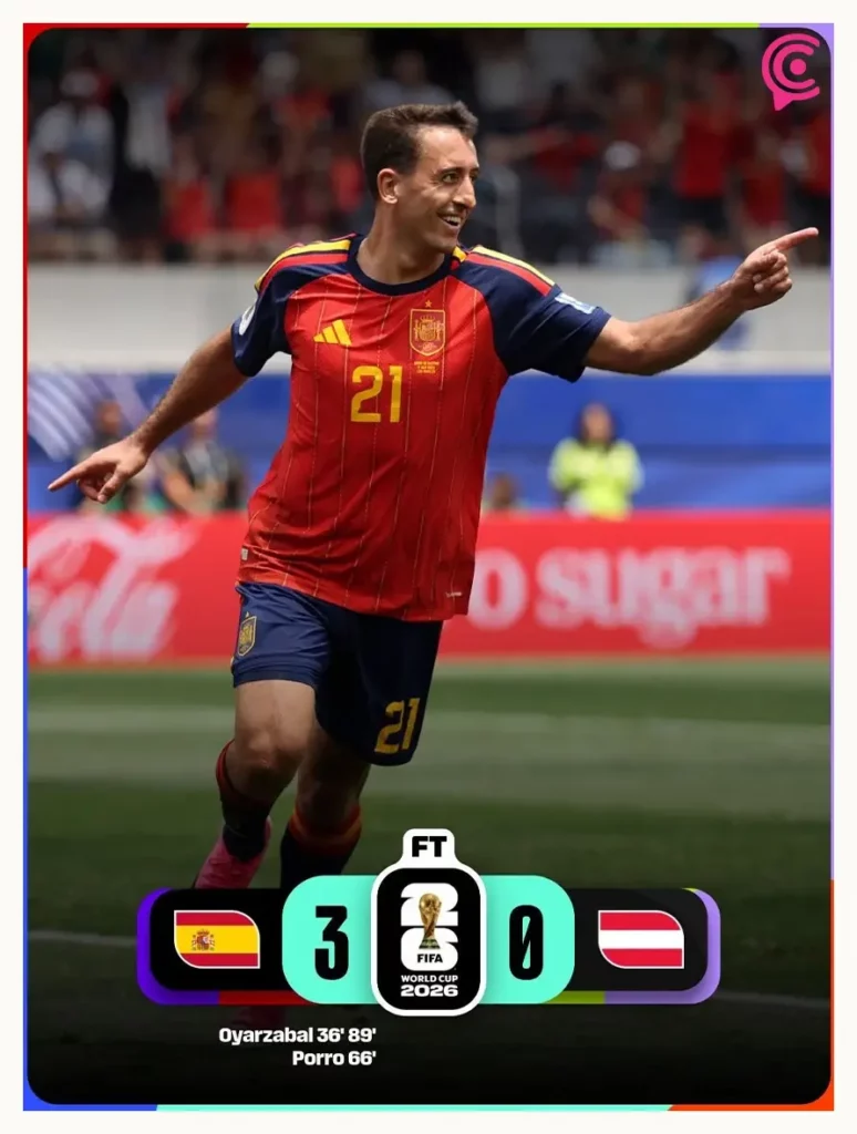 España elimina a Austria con doblete de Oyarzabal en el Mundial 2026