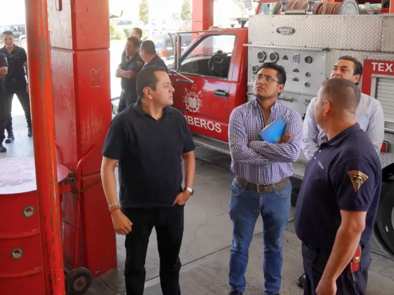 Alcalde Juan Manuel Alonso impulsa la rehabilitación del cuartel de Bomberos de Texmelucan