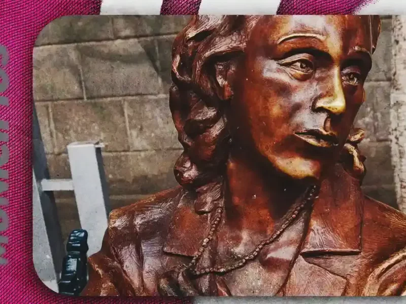 Mutilan escultura de Elena Garro en Puebla; denuncian nuevo acto de vandalismo