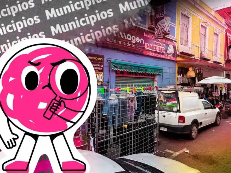 Ambulantes invaden cajones de parquímetros en el Centro Histórico de Puebla; automovilistas denuncian falta de espacios