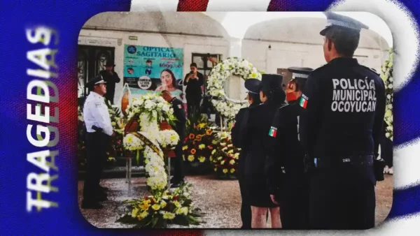 Despiden al comandante Agustín Malo en Ocoyucan, policía que perdió la vida en el río Atoyac