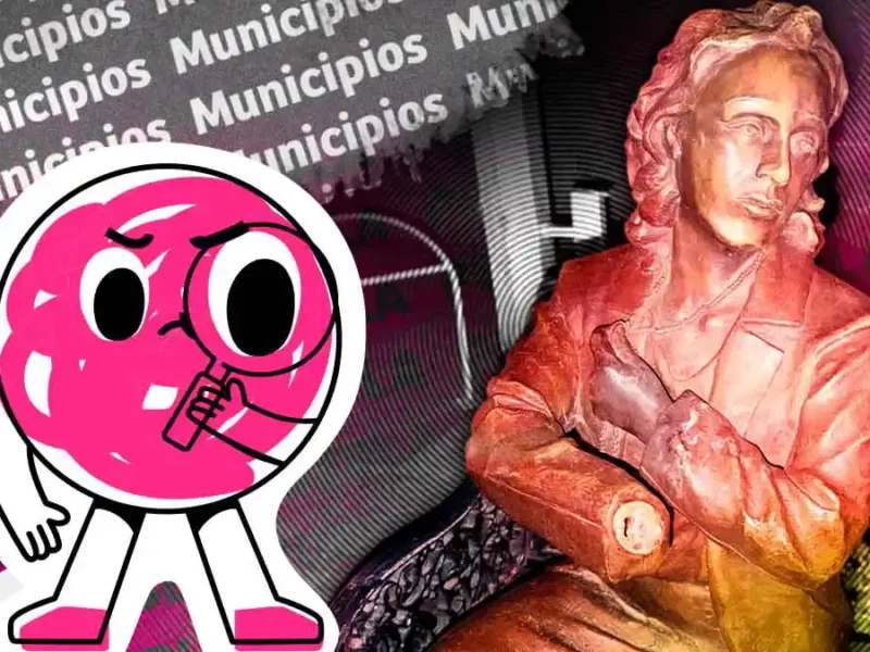 Denuncian abandono y vandalismo de estatuas del corredor 5 de Mayo