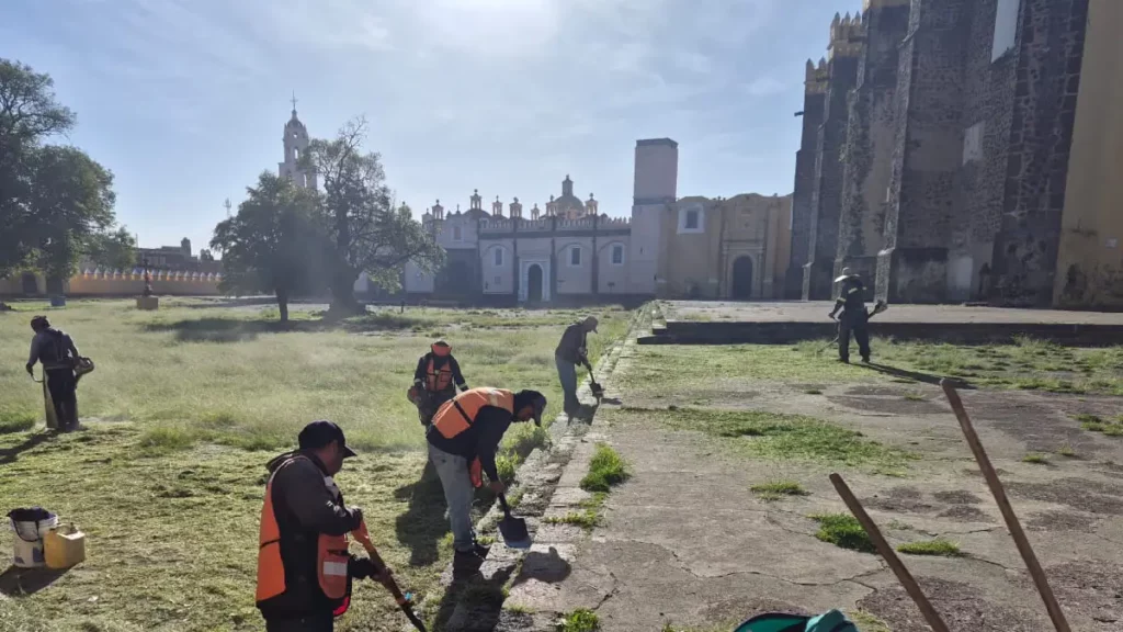 Intensifica Tonantzin Fernández labores de mantenimiento urbano en San Pedro Cholula