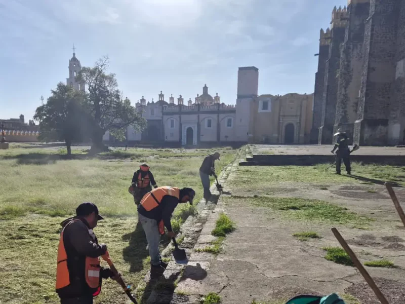 Intensifica Tonantzin Fernández labores de mantenimiento urbano en San Pedro Cholula