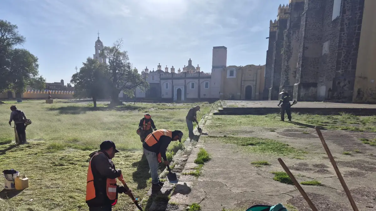 Intensifica Tonantzin Fernández labores de mantenimiento urbano en San Pedro Cholula