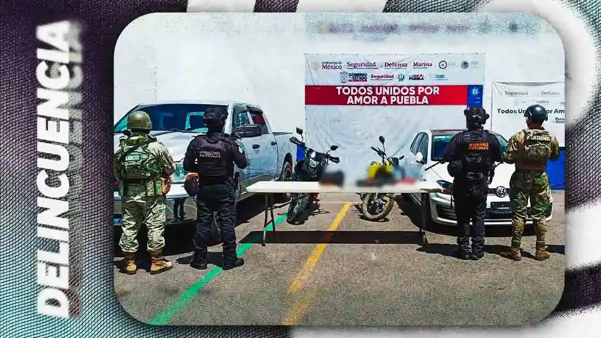 SSP Puebla asegura armamento, equipo táctico y autos deportivos tras operativo en Los Reyes de Juárez