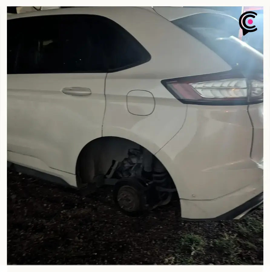 Denuncian robo de llantas en estacionamiento de gimnasio en Cholula; negocio niega apoyo al dueño