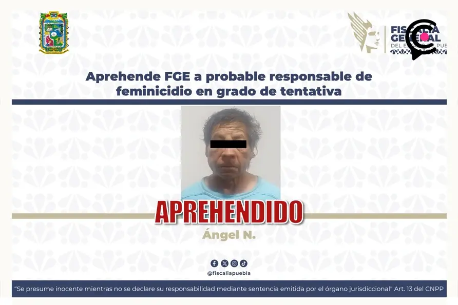 Detienen a adulto mayor por intento de feminicidio en Zautla; atacó a su pareja con machete