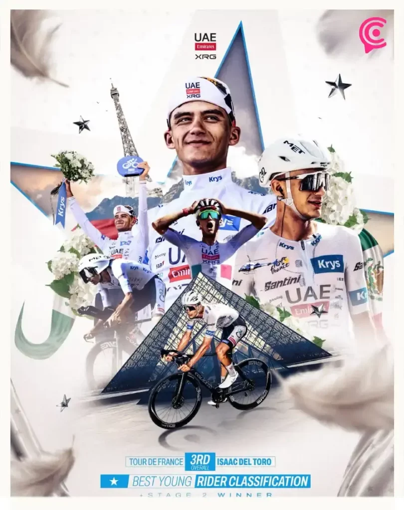 Isaac del Toro finaliza tercero del Tour en Francia 2026; primer mexicano en subir al podio